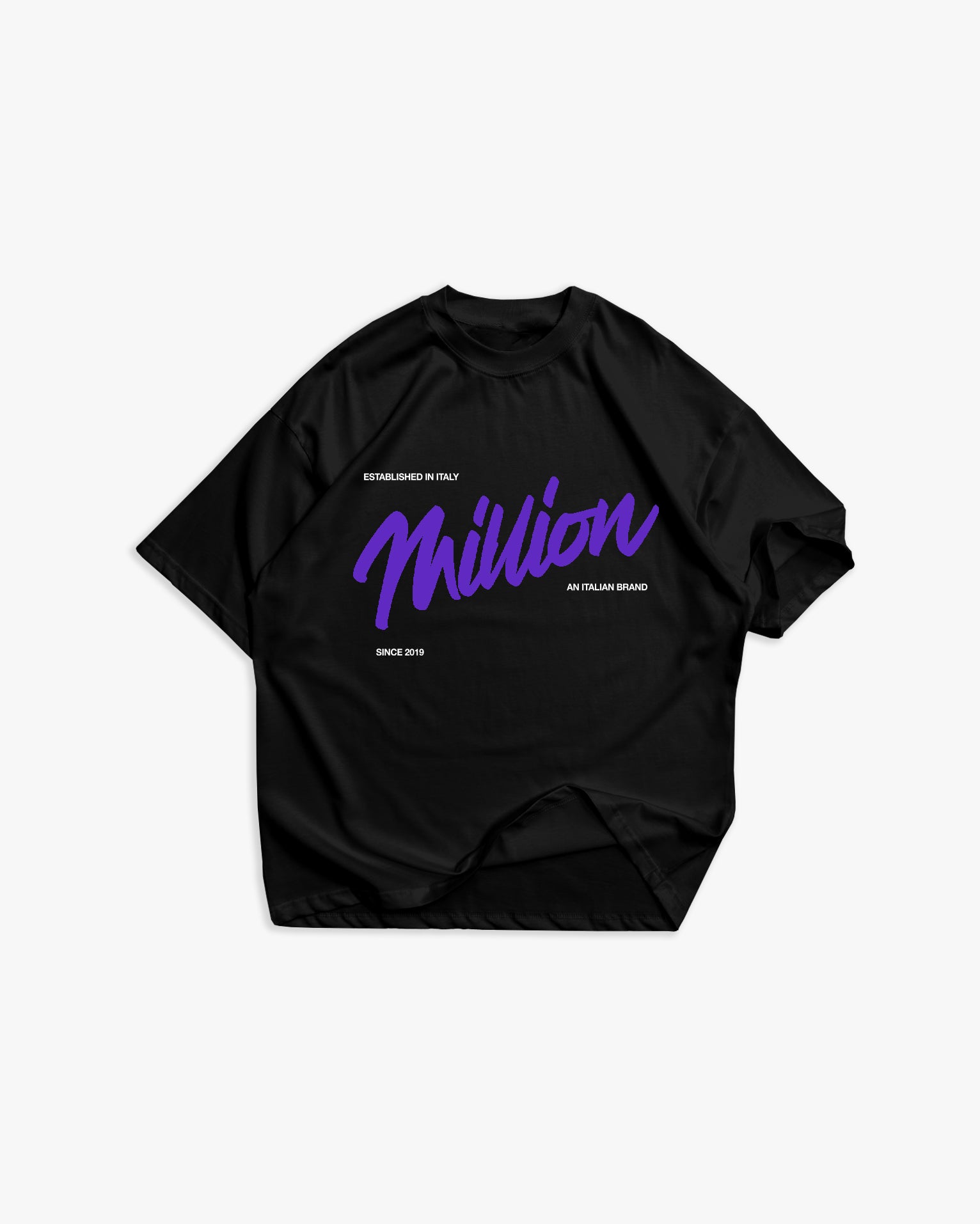 Weißes T-Shirt mit schwarzem Logo