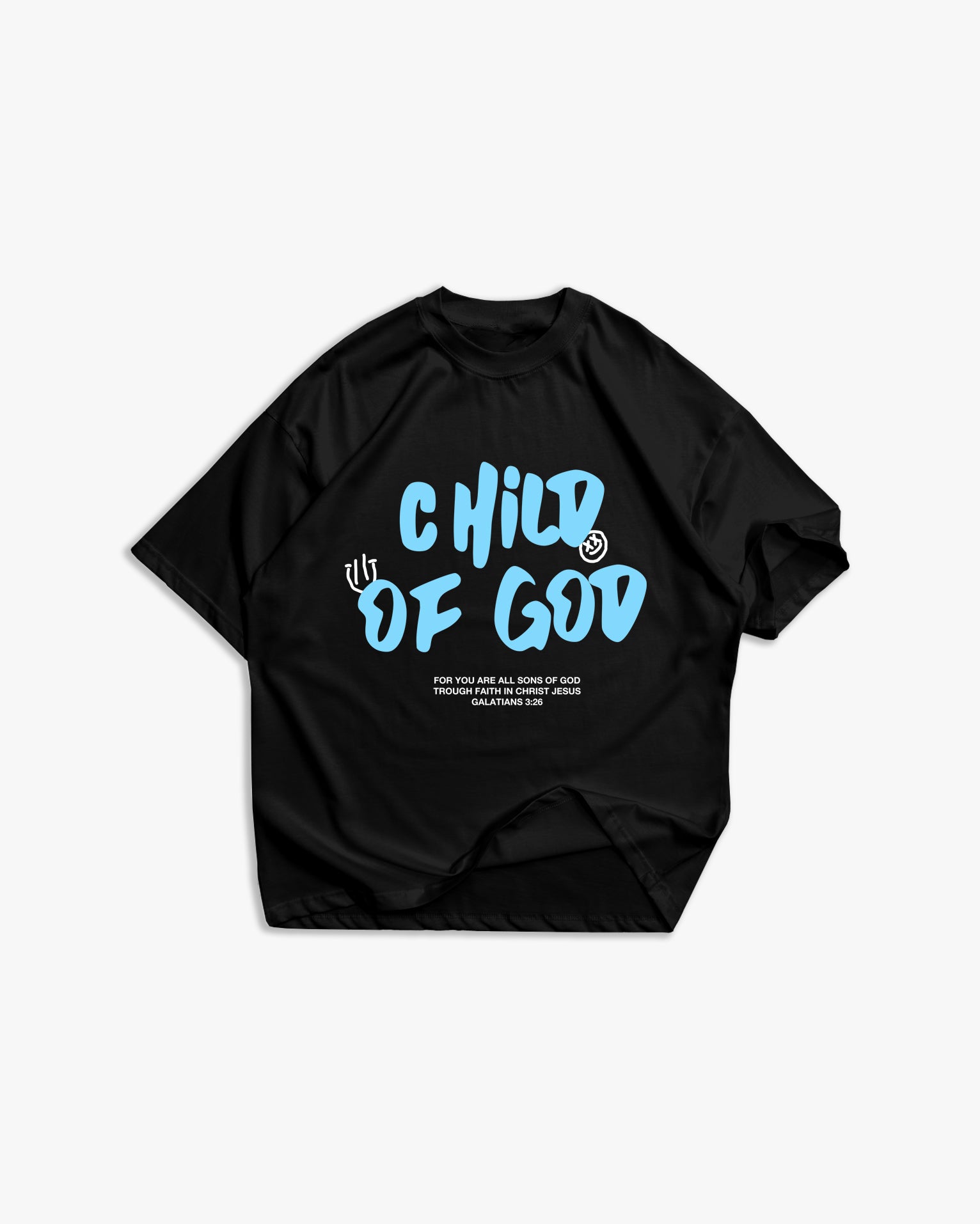 Schwarzes T-Shirt mit schwarzem Logo