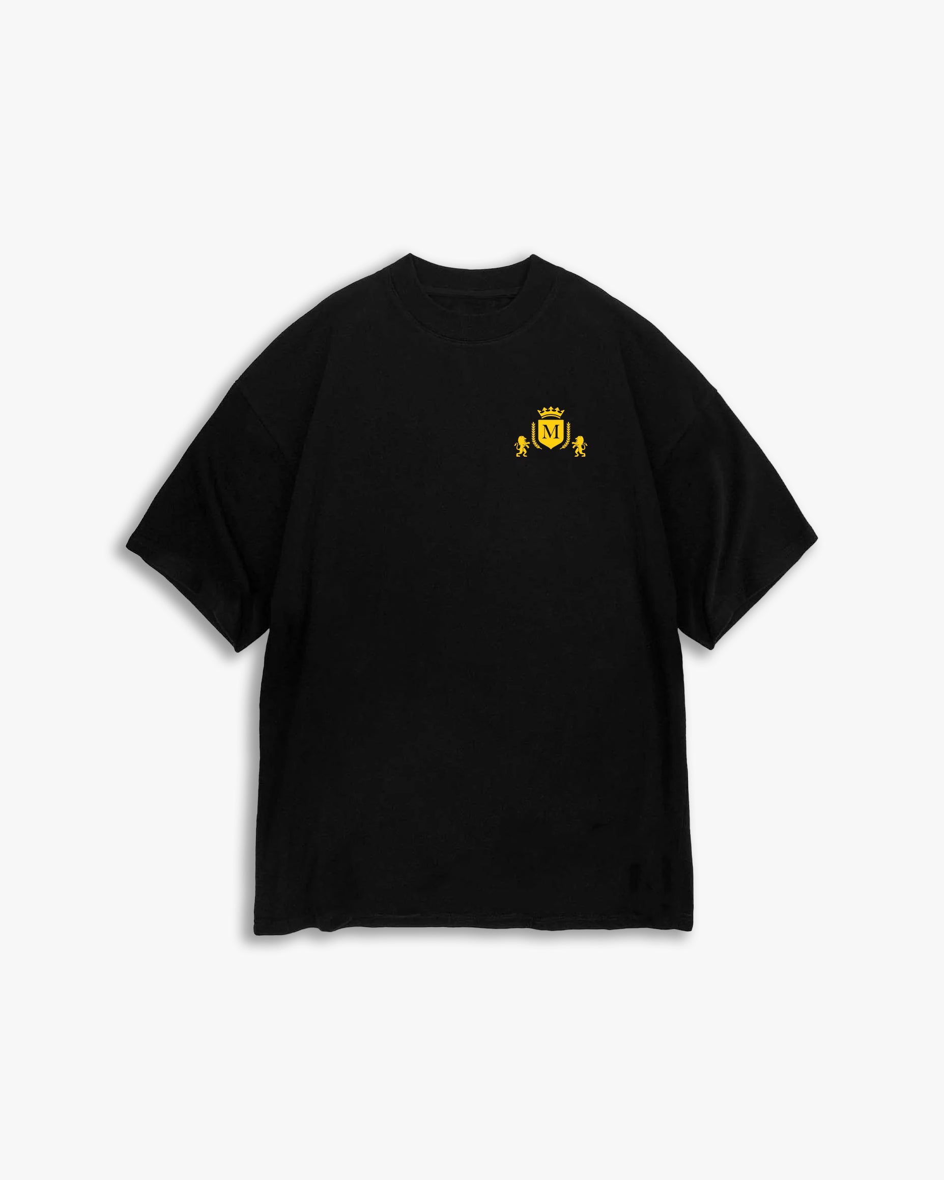 Schwarz-gelbes Logo-T-Shirt