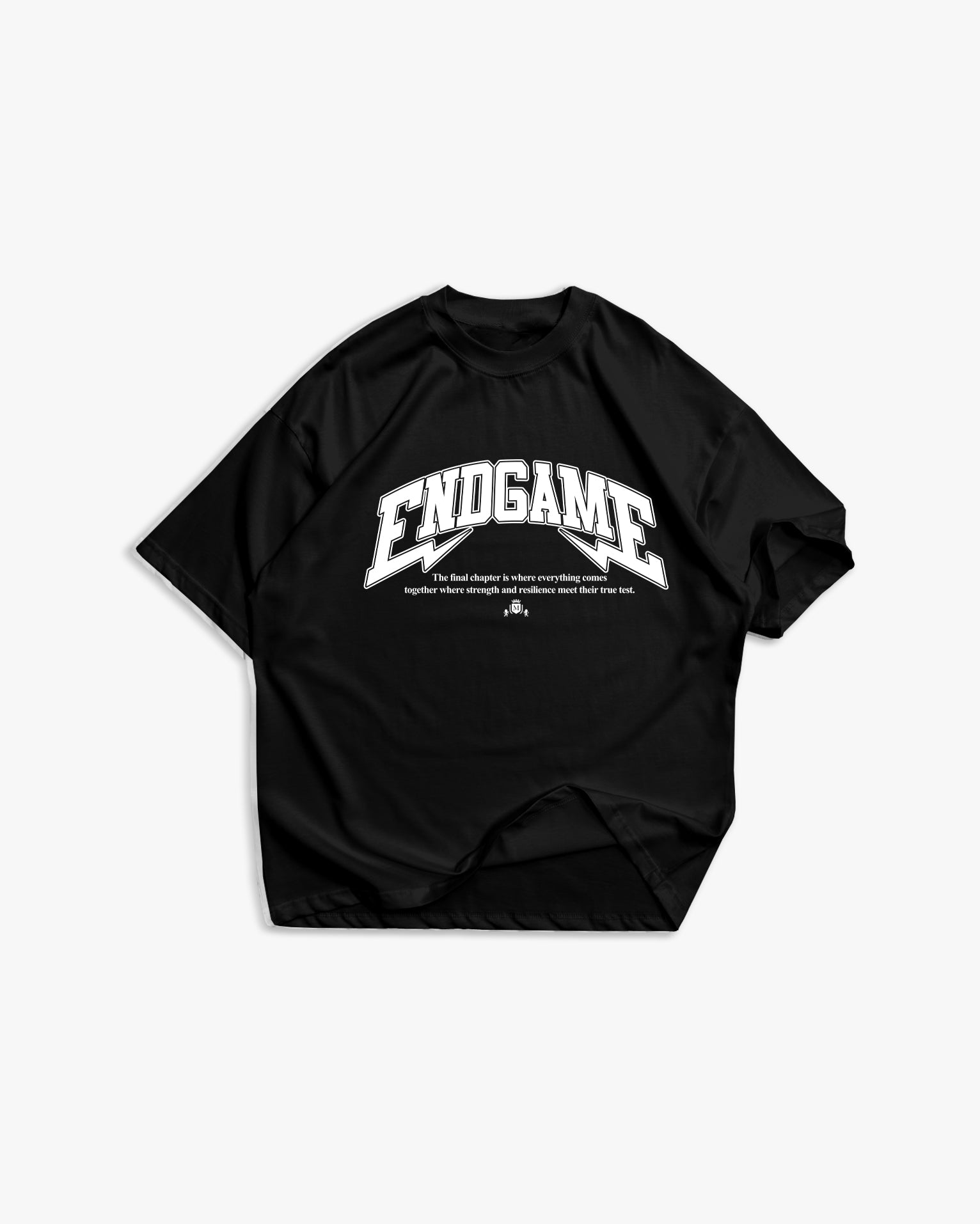 Weißes T-Shirt mit schwarzem Logo