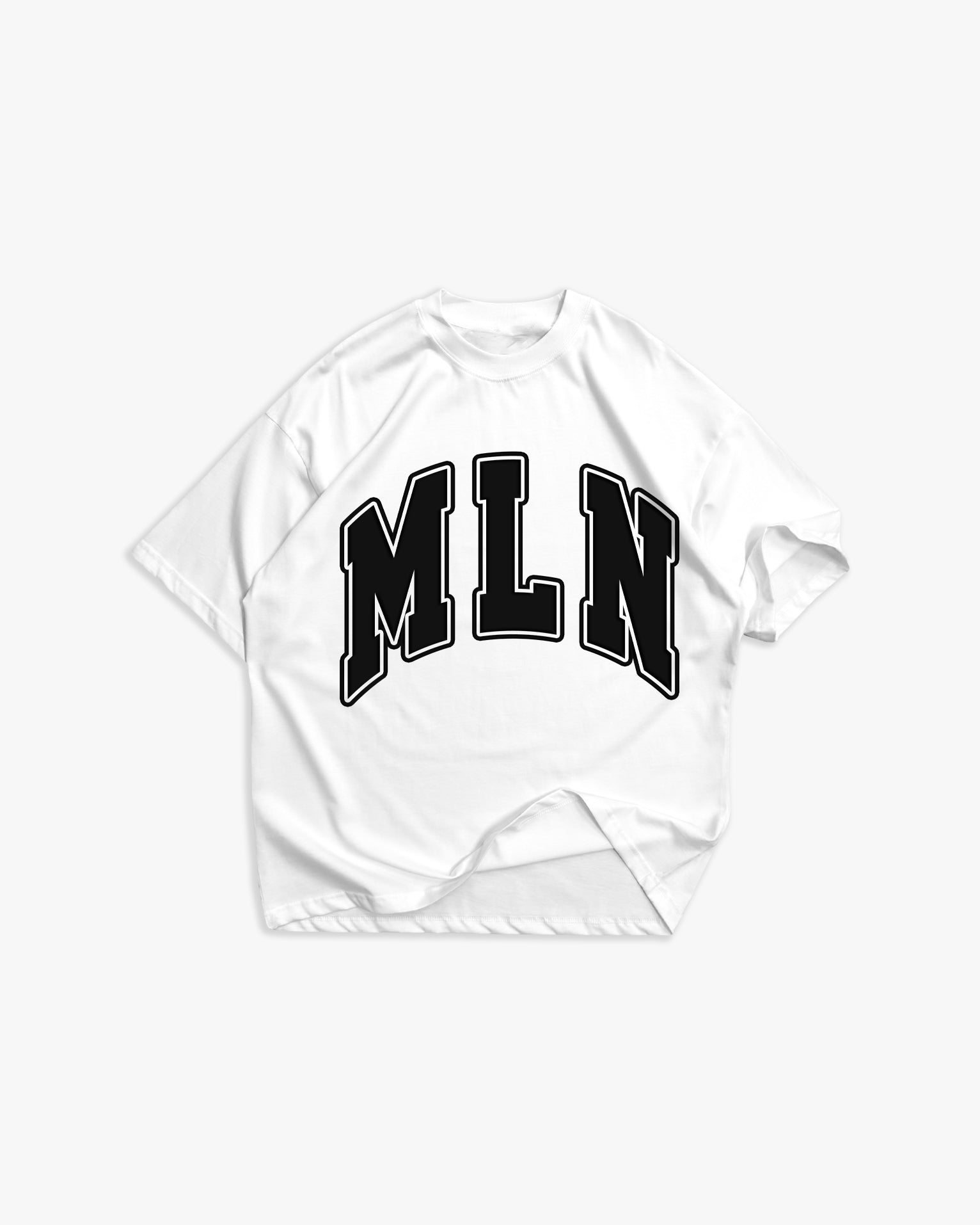 Weißes T-Shirt mit schwarzem Logo