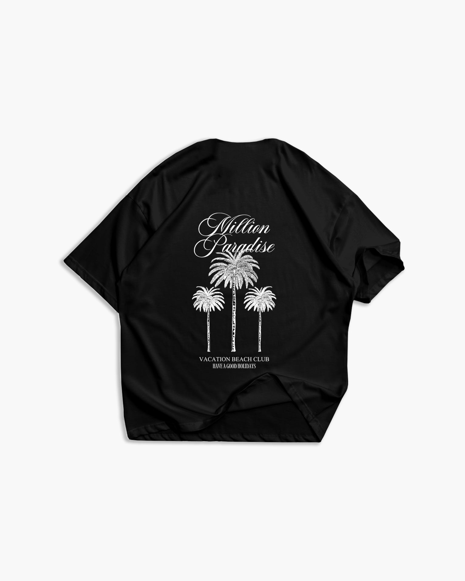 Schwarzes T-Shirt mit schwarzem Logo