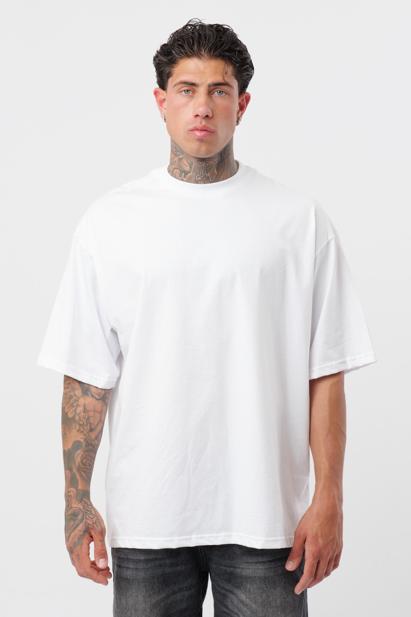 Weißes Oversize-T-Shirt