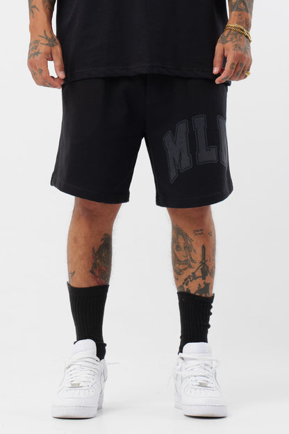 Schwarzes T-Shirt mit schwarzem Logo