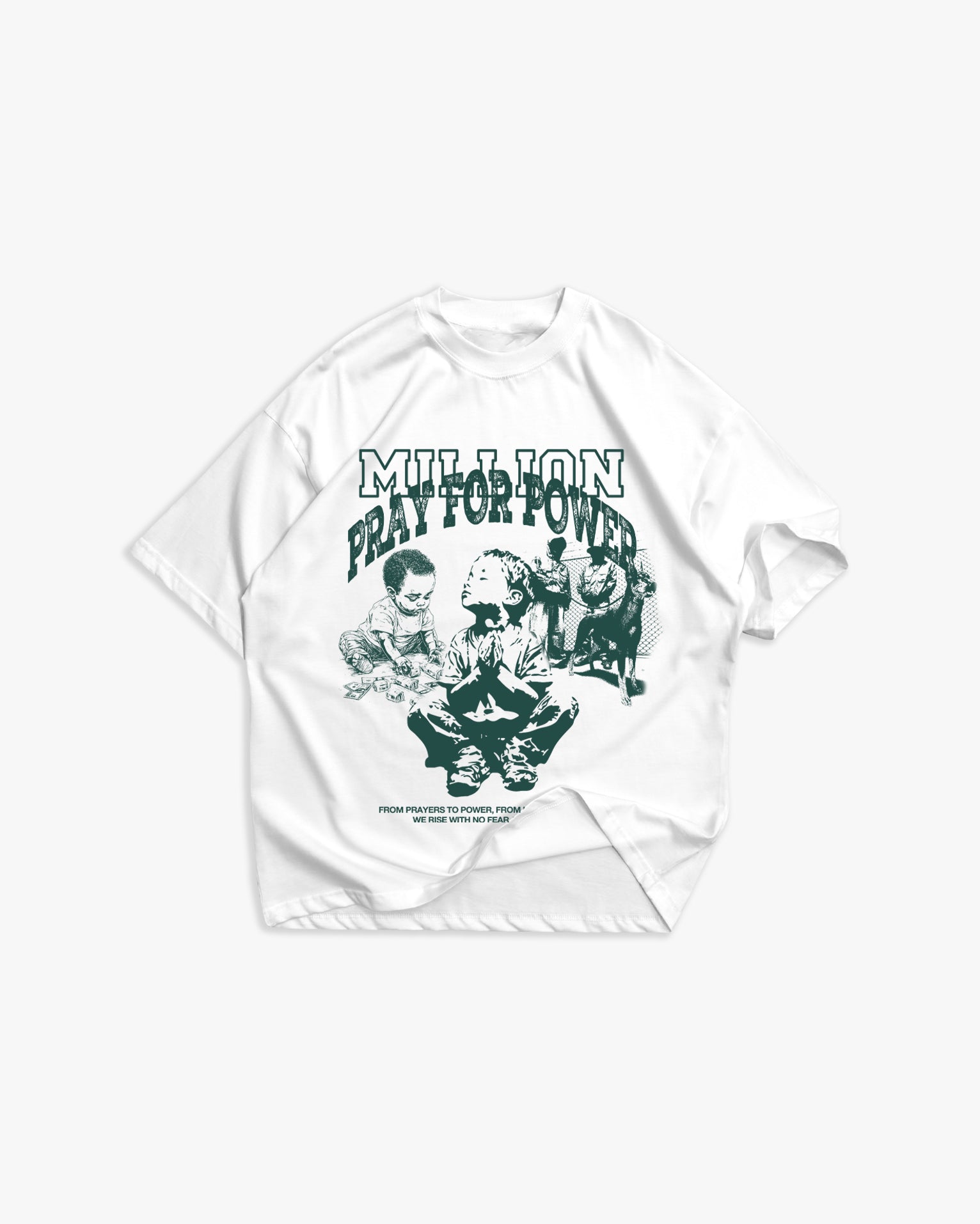 Weißes T-Shirt mit schwarzem Logo