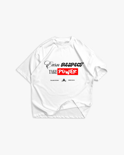 Weißes T-Shirt mit schwarzem Logo