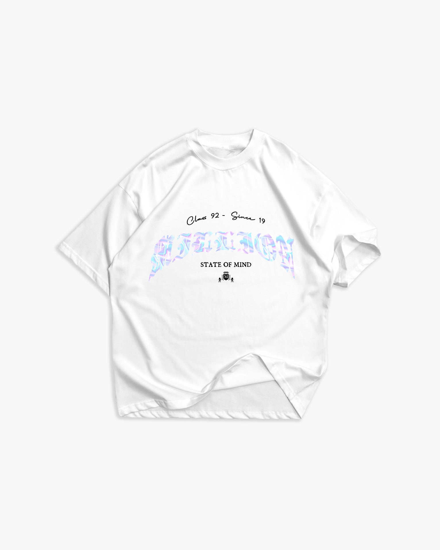 Weißes T-Shirt mit schwarzem Logo