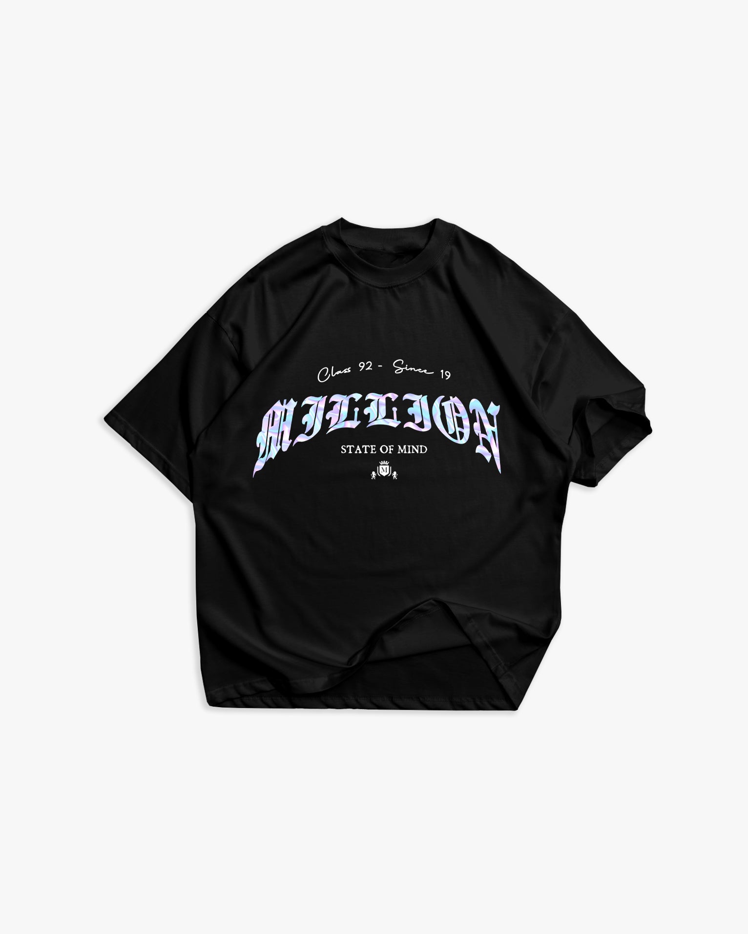Weißes T-Shirt mit schwarzem Logo